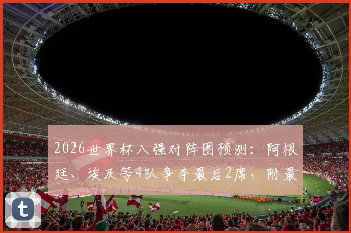 2026世界杯八强对阵图预测：阿根廷、埃及等4队争夺最后2席，附最新晋级形势分析指南